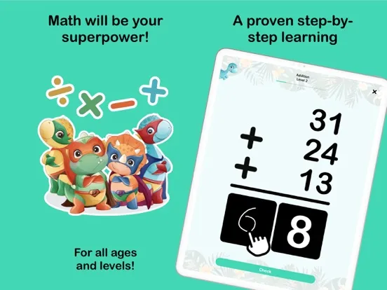 Screenshot di Dino Math: Learning Games iPad 