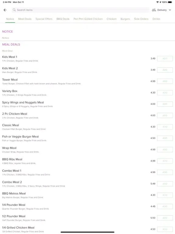 Metros Fried Chicken Ladywell iPad  স্ক্রিনশট