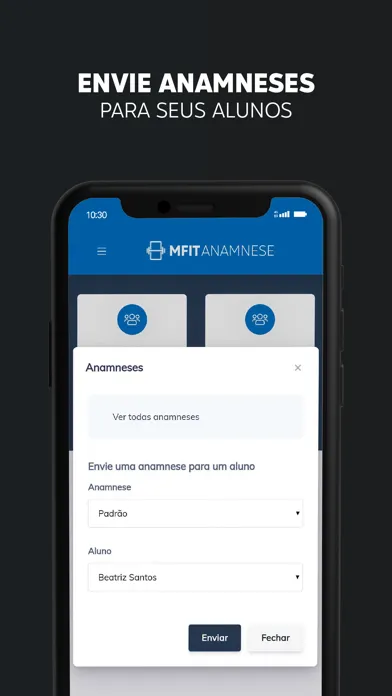 Zrzuty ekranu MFIT Anamnese