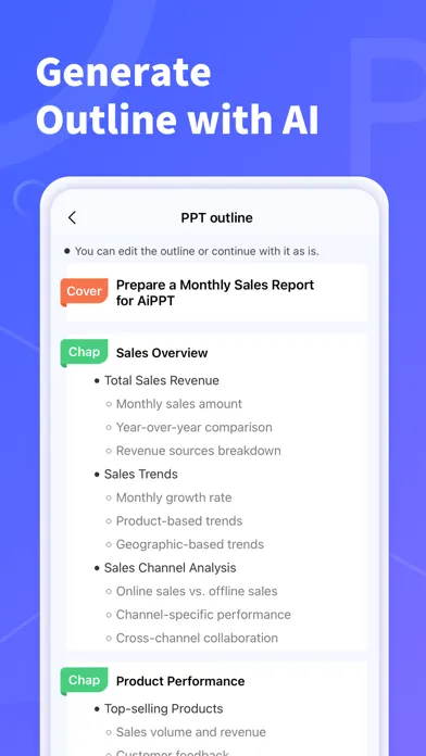 Tangkapan layar AiPPT - PPT & Slide Maker