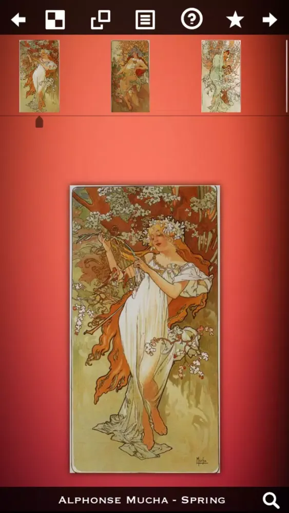 Capturas de pantalla de Alphonse Mucha Artworks