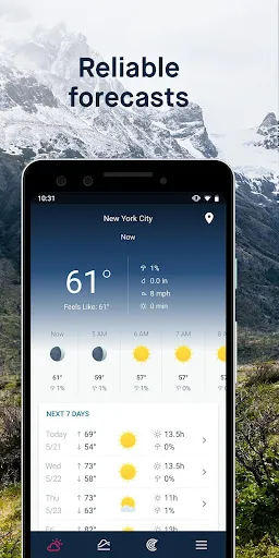 ภาพหน้าจอของ WeatherPro: Forecast & Radar