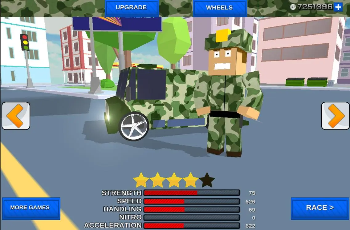 Blocky Army City Rush Racer স্ক্রিনশট
