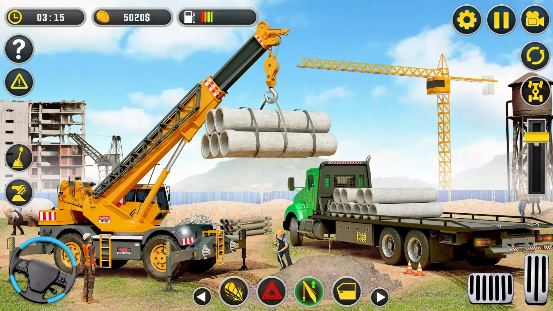 Construction Excavator Game 3D Screenshots