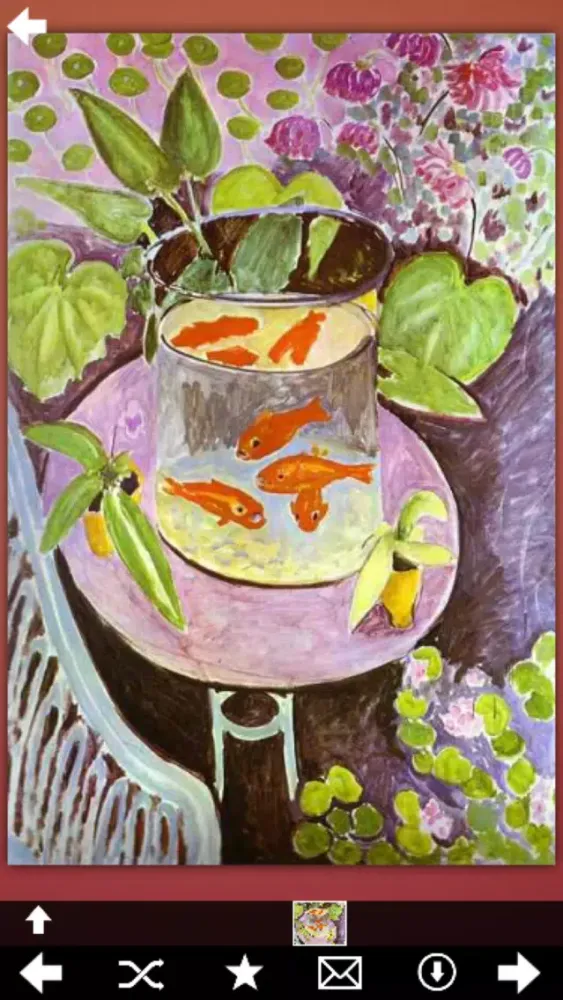 Capturas de tela do Matisse Artworks