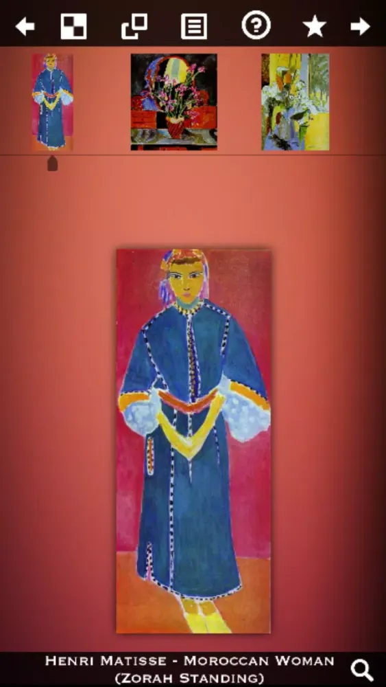 Capturas de tela do Matisse Artworks