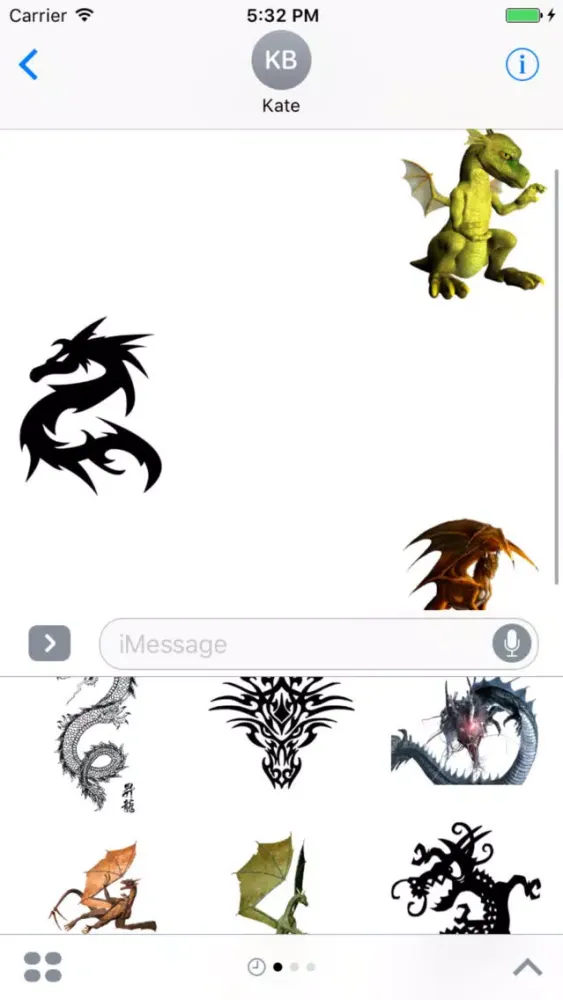 Tangkapan layar Dragon Sticker Pack