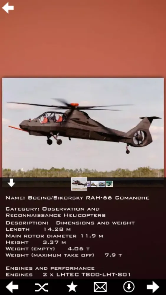 Capturas de pantalla de Military Helicopters Guide +
