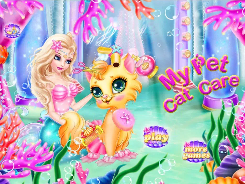 Capturas de tela do My Pet Cat Care : Fun Hair Salon & Makeover Games for Girls iPad 