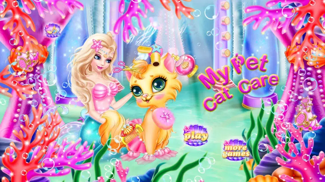 Capturas de tela do My Pet Cat Care : Fun Hair Salon & Makeover Games for Girls