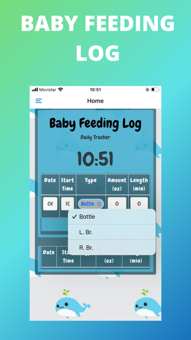 Tangkapan skrin Baby Feeding Log App