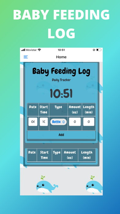 Tangkapan skrin Baby Feeding Log App