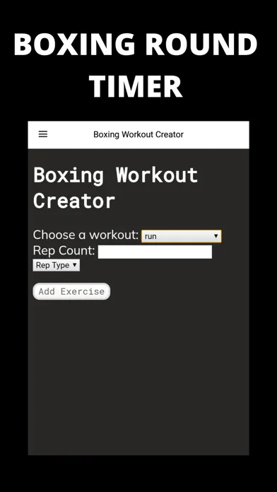 Boxing Round Timer App Screenshots
