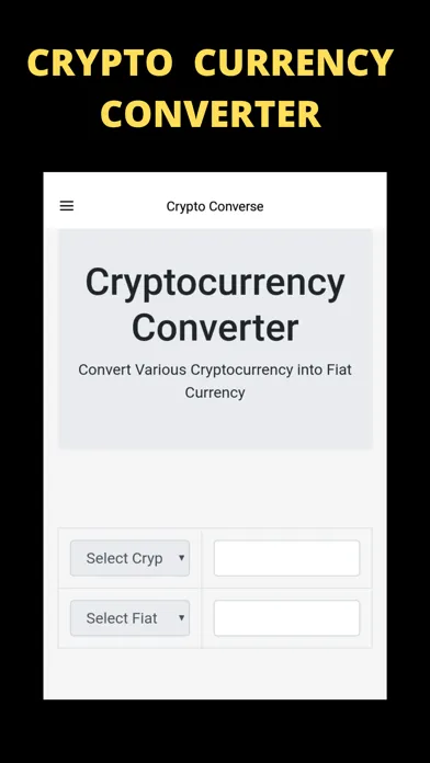 تصاویر Crypto Currency Converter App