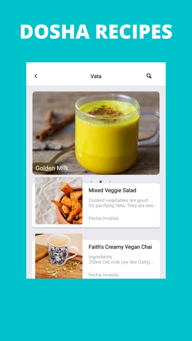 Tangkapan layar Dosha Diet App