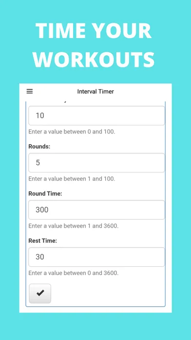 Tangkapan layar Interval Timer Workout App