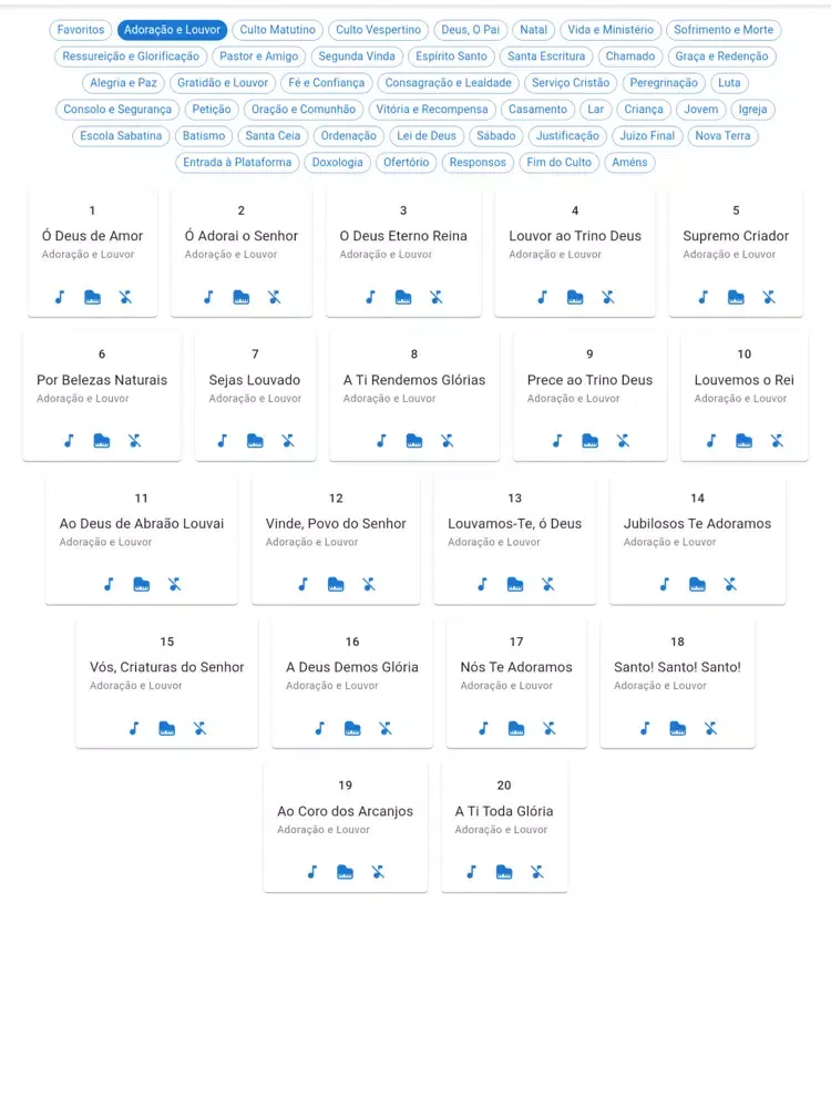Novo Hinario Adventista App iPad  스크린샷