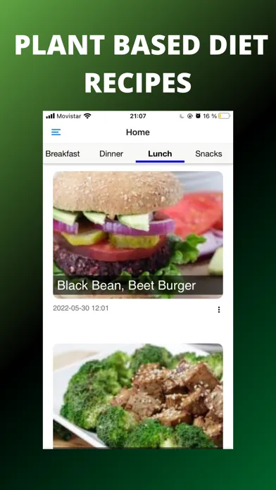 Captures d'écran de Plant Based Diet Recipes App