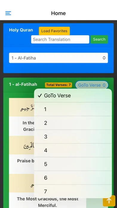 Quran English App Screenshots