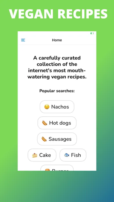 Ảnh chụp màn hình của Vegan Recipes App