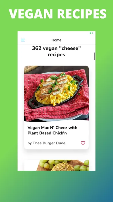 Ảnh chụp màn hình của Vegan Recipes App
