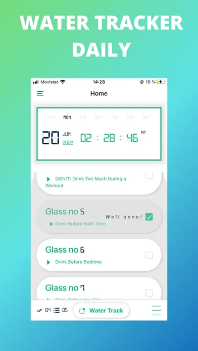 ภาพหน้าจอของ Water Tracker Daily App