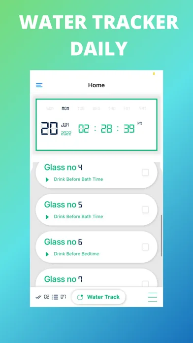 ภาพหน้าจอของ Water Tracker Daily App