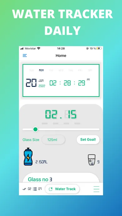 ภาพหน้าจอของ Water Tracker Daily App