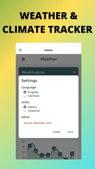 Tangkapan layar Weather & Climate Tracker