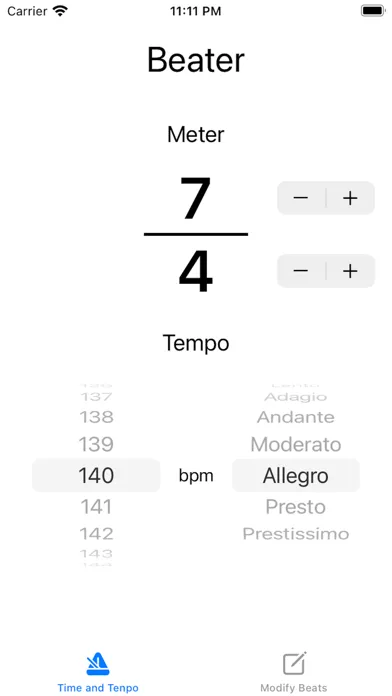 Capturas de tela do Beater