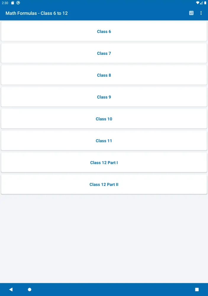 Math Formulas - Class 6 to 12 Screenshots
