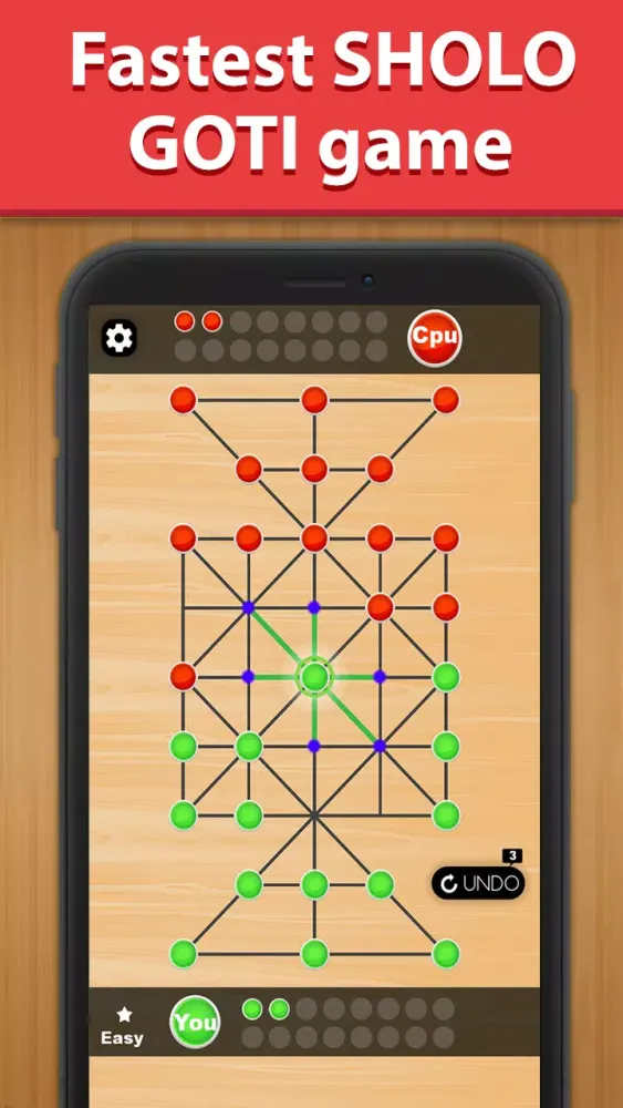 Captures d'écran de 16 Bead - Sholo Guti game