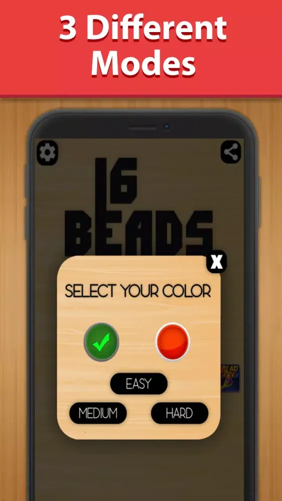 Captures d'écran de 16 Bead - Sholo Guti game