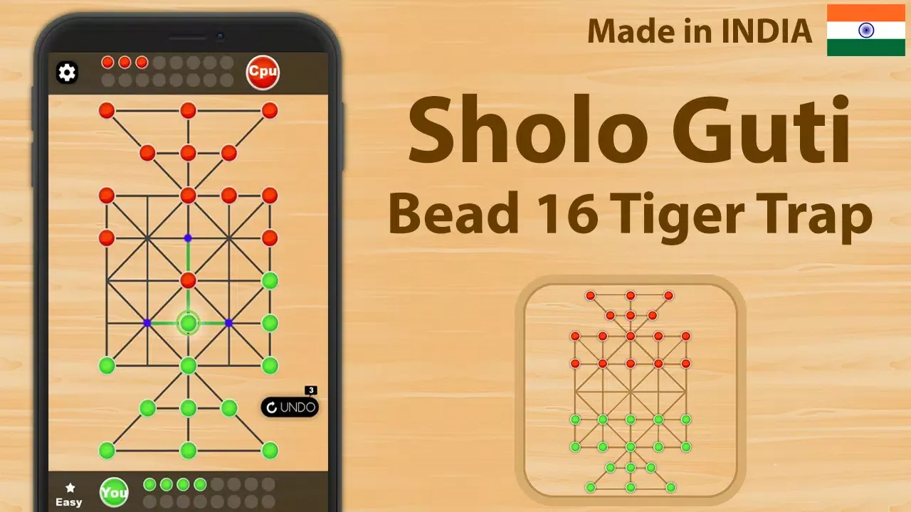 Captures d'écran de 16 Bead - Sholo Guti game