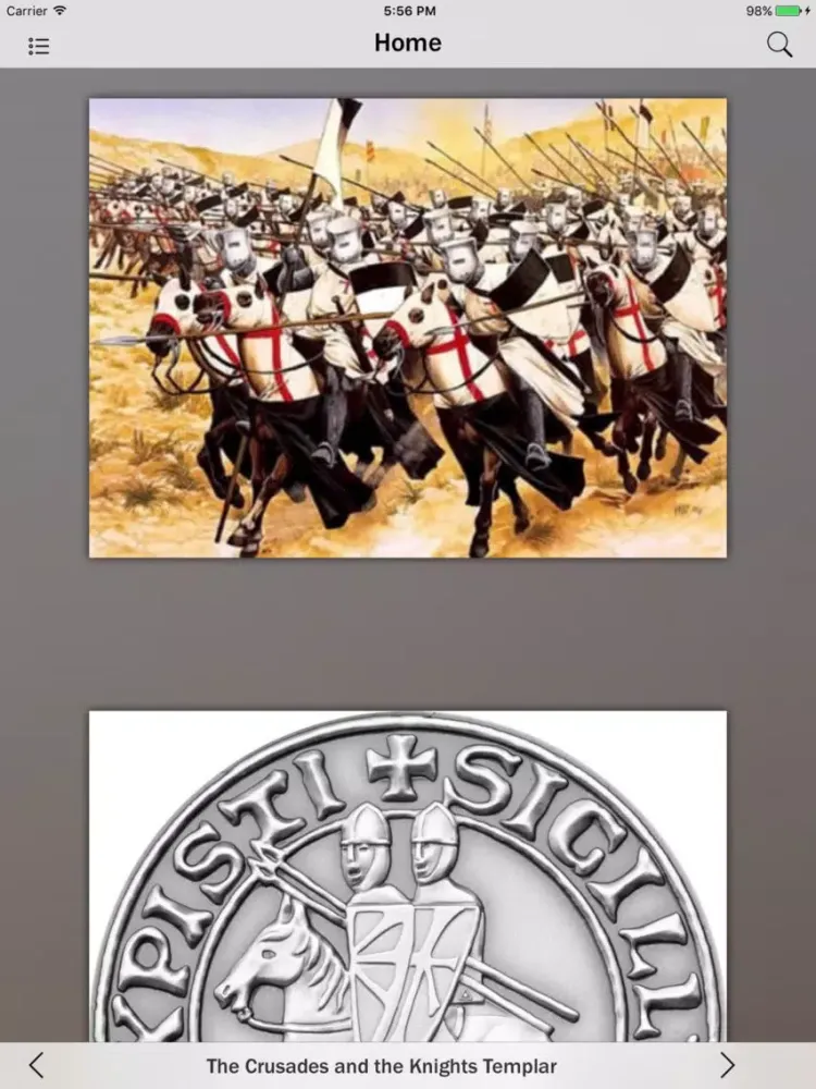 Knights Templar History iPad  Screenshots