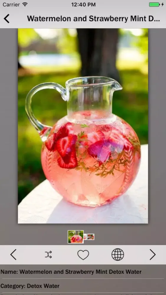 Zrzuty ekranu Detox Recipes