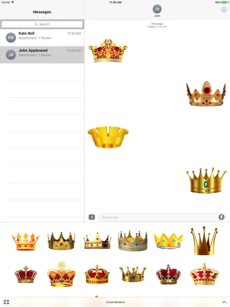 صور Crown Stickers! iPad 
