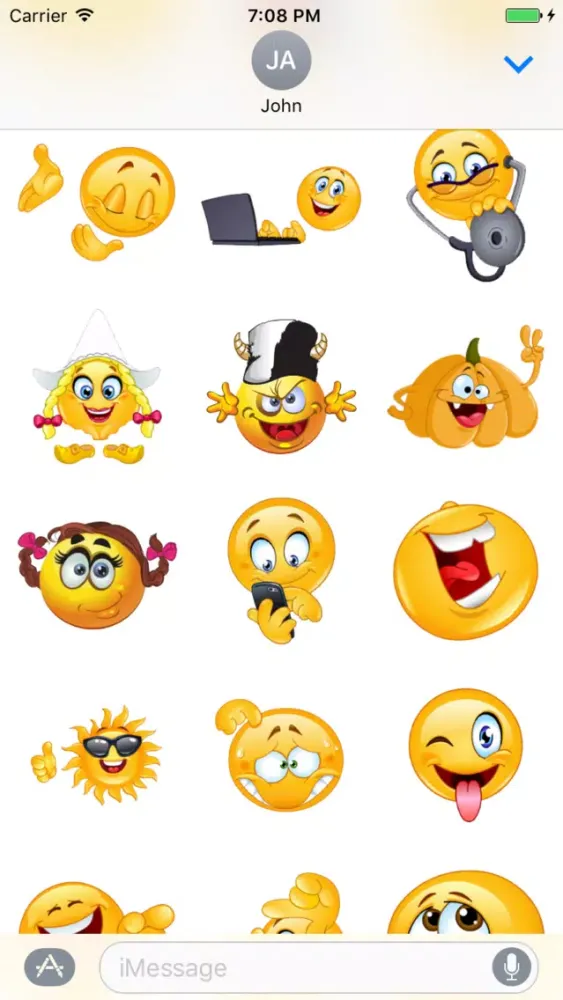 صور Emoticons Stickers For iMessage