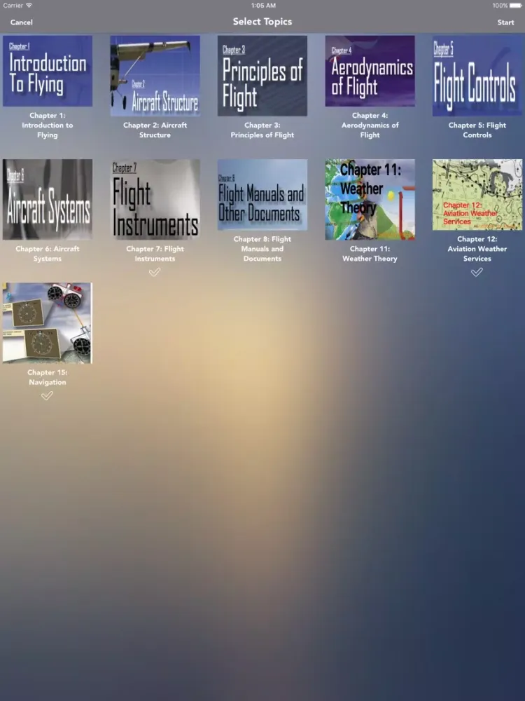 تصاویر Aeronautical Knowledge Test iPad 