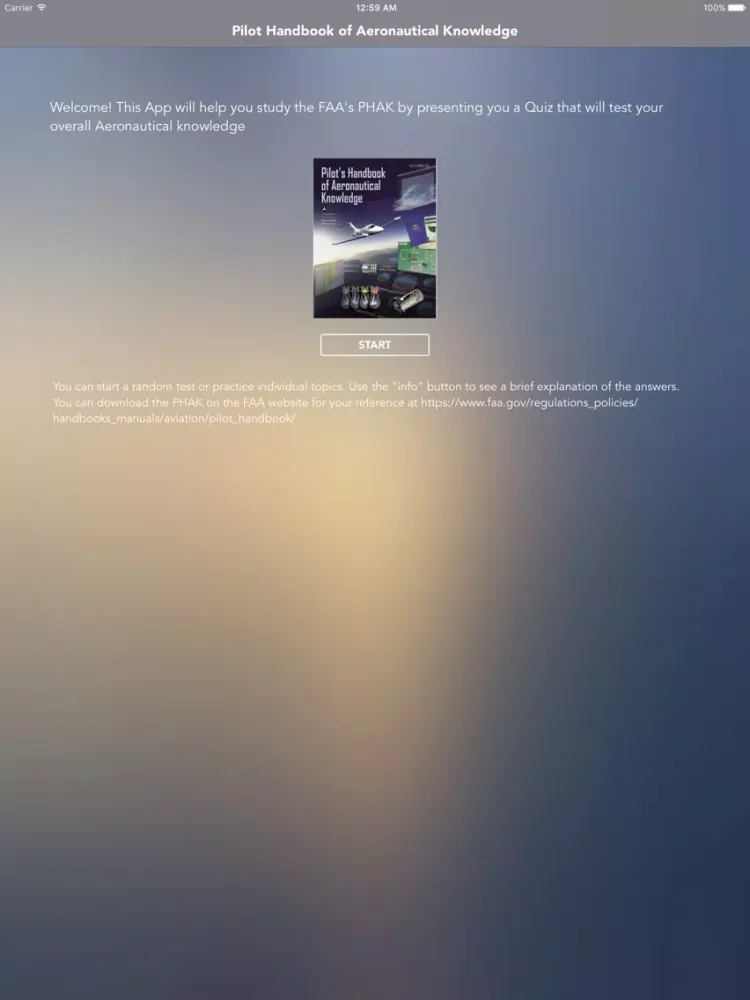 تصاویر Aeronautical Knowledge Test iPad 