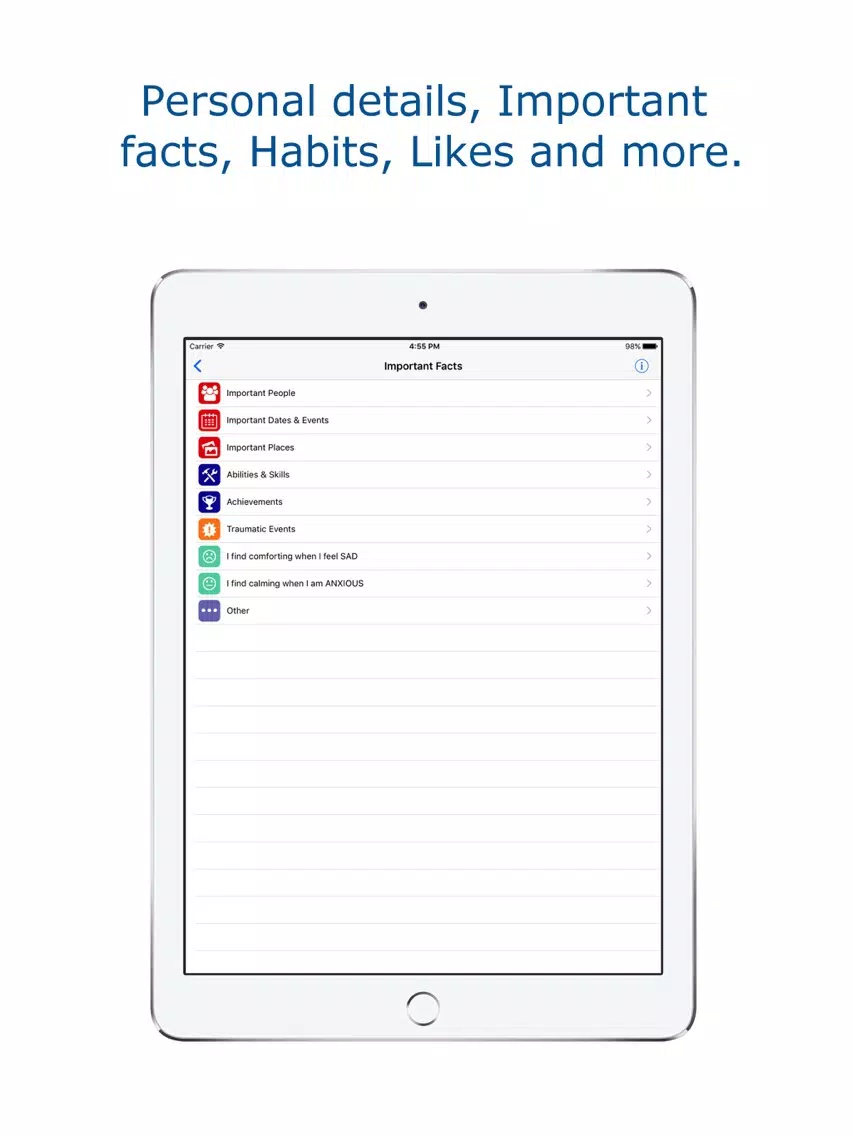 Just In Case iPad  স্ক্রিনশট