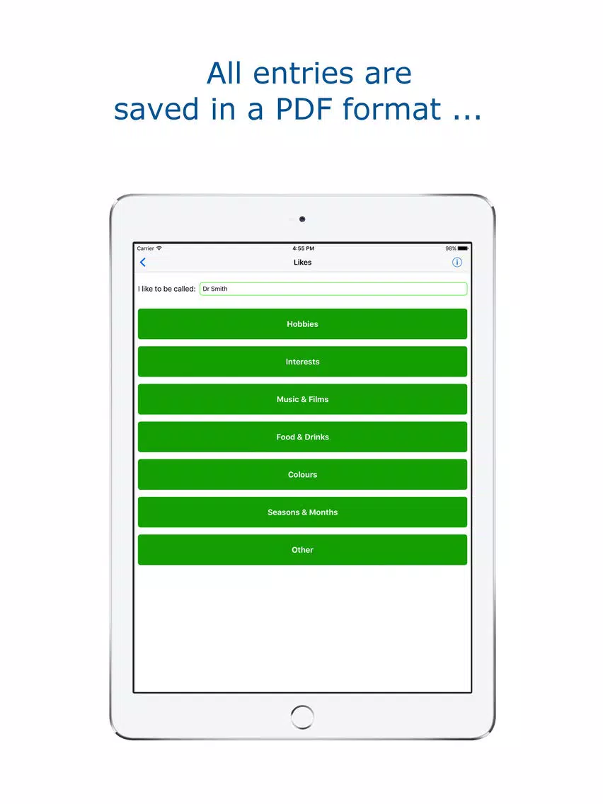 Just In Case iPad  স্ক্রিনশট