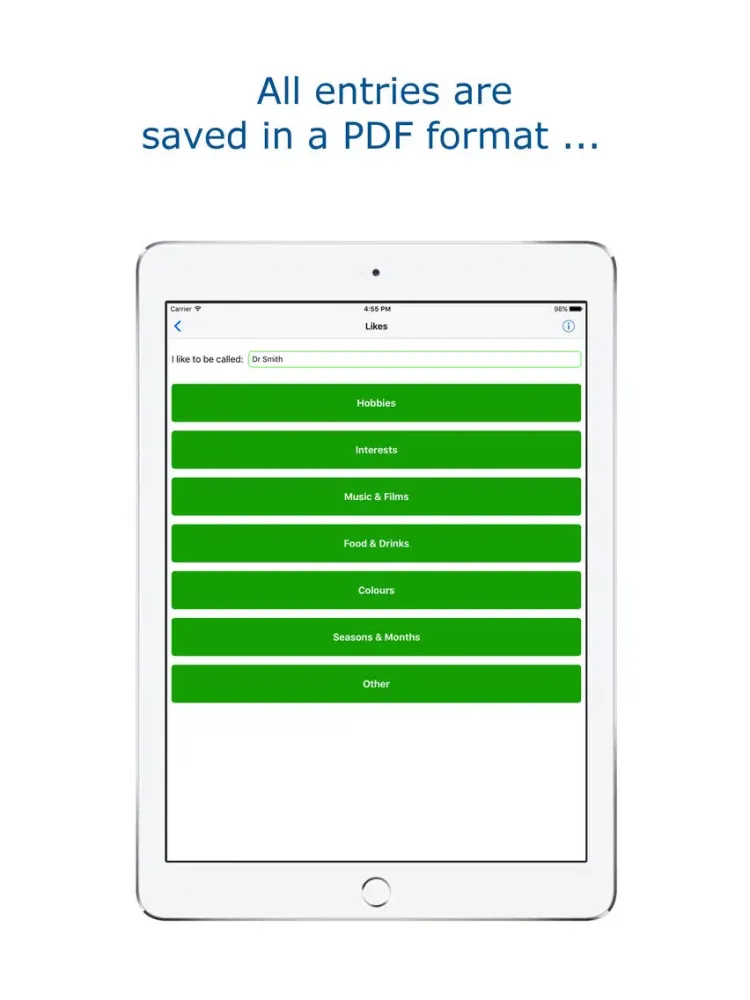 Screenshot di Just In Case iPad 