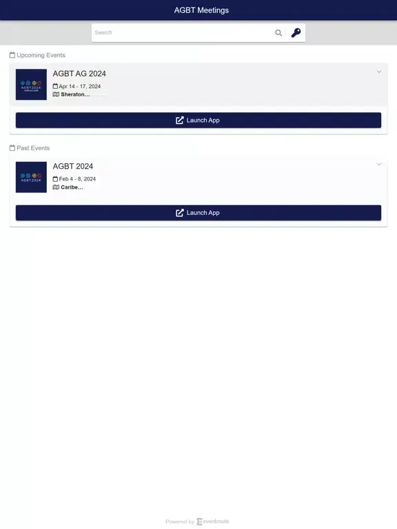 Capturas de pantalla de AGBT Meetings iPad 