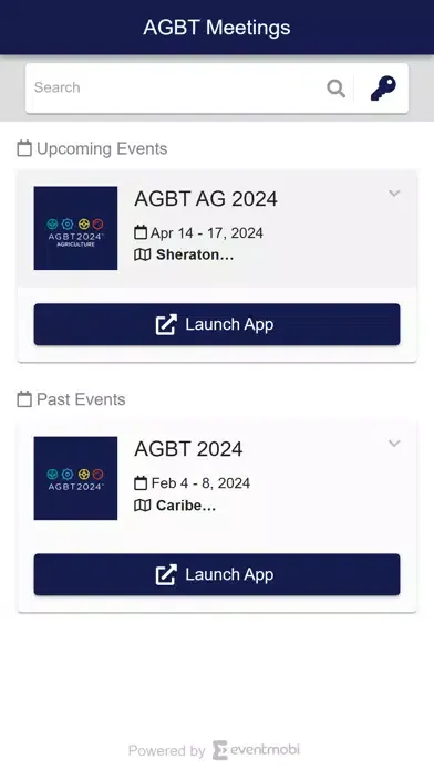 Capturas de pantalla de AGBT Meetings