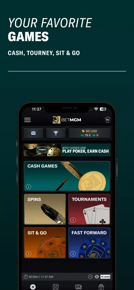 BetMGM Poker - New Jersey Ekran Görüntüleri