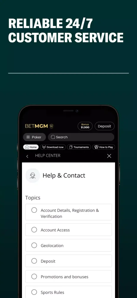 BetMGM Poker - New Jersey Ekran Görüntüleri