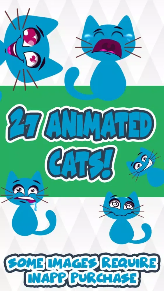 Animated Blue Cat Stickers for Messaging應用截圖