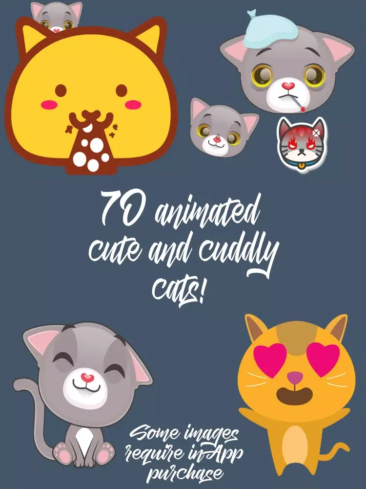 Large Animated Cat Emoji Pack iPad  स्क्रीनशॉट