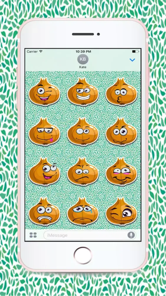 ภาพหน้าจอของ Animated Cute Onion Stickers for Messaging